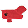 Red Embroidered Paw Small Pet Robe Image 1