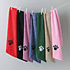 Red Embroidered Paw Small Pet Towel (Set Of 3) Image 4