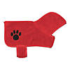 Red Embroidered Paw X-Small Pet Robe Image 1