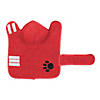 Red Embroidered Paw X-Small Pet Robe Image 3