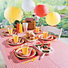 Red Gingham Plastic Tablecloth Roll Image 1