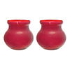 Red Glass Vase (Set Of 2) 6"H Glass Image 2