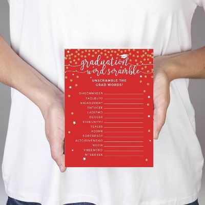 Red Gold Grad Word Scramble, 20pk Image 2