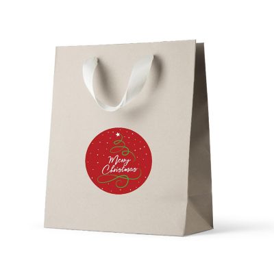 Red Green Christmas Calligraphy Labels Image 1