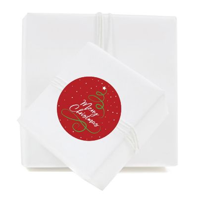 Red Green Christmas Calligraphy Labels Image 2