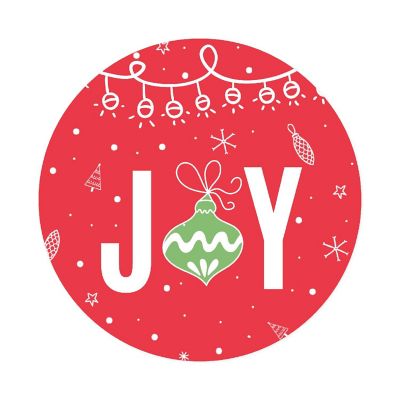 Red Green Christmas Joy Gift Labels Image 3