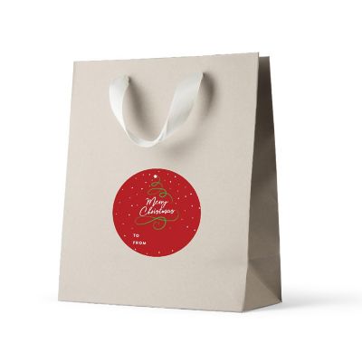 Red Green Christmas Tree To/From Labels Image 1