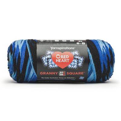 Red Heart All in One Granny Square-Blue Beacon Image 1