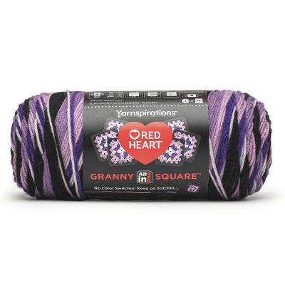 Red Heart All in One Granny Square-Grape Granny Image 1