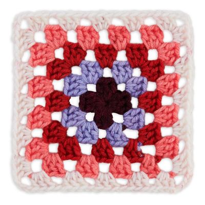 Red Heart All in One Granny Square-Soft White - Hot Stuff Image 1