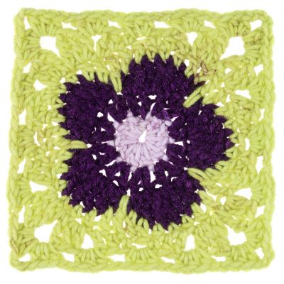 Red Heart All In One Granny Square Yarn-DAPPER DAPHNE Image 1