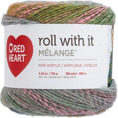 Red Heart Roll With It Melange Yarn-Green Room Image 1