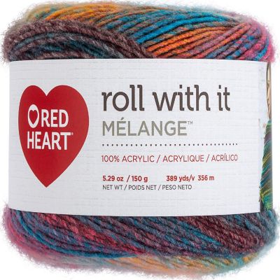 Red Heart Roll with It elange – Hilo de autógrafo de ezcla Paquete de