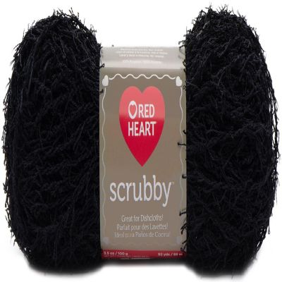 Red Heart Scrubby Yarn-Black Image 1