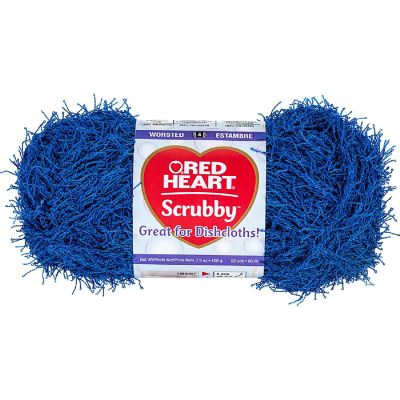 Red Heart Scrubby Yarn-Royal Image 1