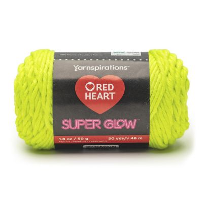 Red Heart Super Glow Yarn-AURORA YELLOW Image 1