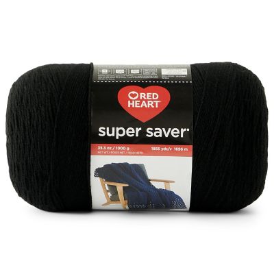 Red Heart Super Saver 1000g-Black Image 1