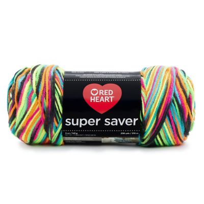 Red Heart Super Saver Yarn 3/Pack-Blacklight Image 1