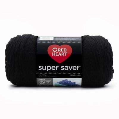 Red Heart Super Saver Yarn 3/Pack-Black Image 1