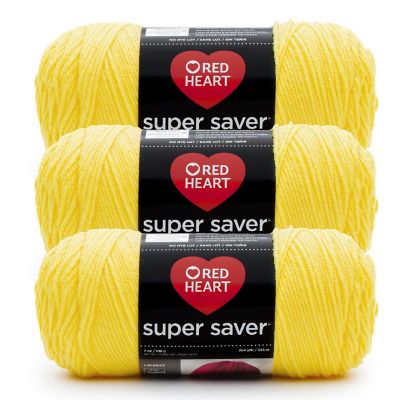 Red Heart Super Saver Yarn 3/Pack-Bright Yellow Image 1