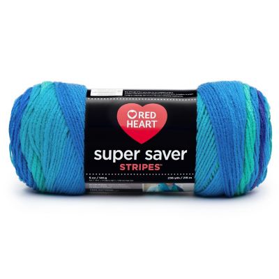 Red Heart Super Saver Yarn 3/Pack-Cool Stripe Image 1