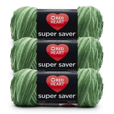 Red Heart Super Saver Yarn 3/Pack-Green Tones Image 1