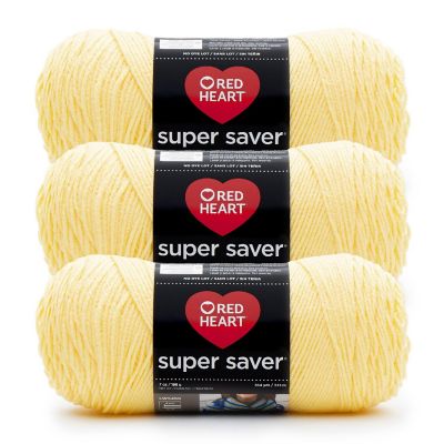 Red Heart Super Saver Yarn 3/Pack-Lemon Image 1