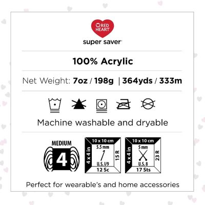 Red Heart Super Saver Yarn 3/Pack-Light Raspberry Image 2