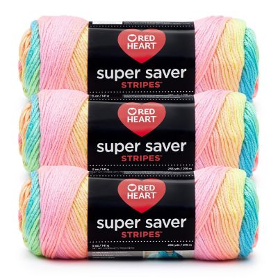 Red Heart Super Saver Yarn 3/Pack-Retro Stripe Image 1