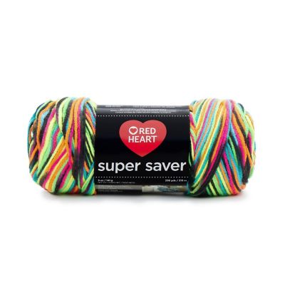 Red Heart Super Saver Yarn-Blacklight Image 1