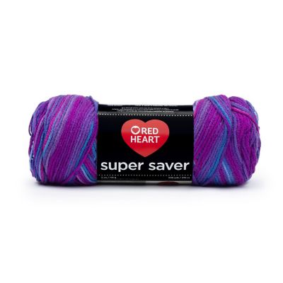 Red Heart Super Saver Yarn-Grape Fizz Image 1