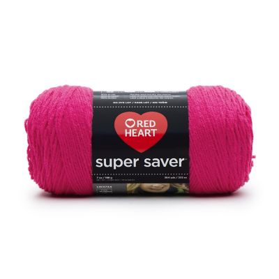 Red Heart Super Saver Yarn-Shocking Pink Image 1
