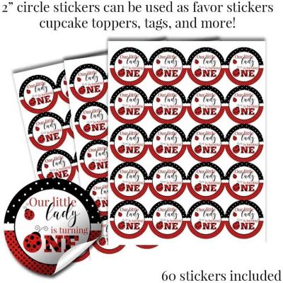 Red Ladybug 1st Birthday Sticker Bundle 429pc. by AmandaCreation Image 3