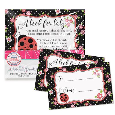 Red Ladybug Bring a Book Cards by AmandaCreation 20ct Image 1