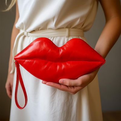 Red Lips Adult Costume Handbag Image 3