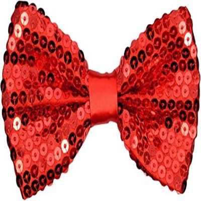 Red Men's 2.5 Sparkle Bow Tie Image 1