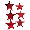 Red Metallic Stars Kit - 36 Pc. Image 1