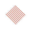 Red Metallic Stripe Beverage Napkins - 32 Pc. Image 1