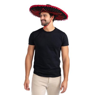 Red Mexican Sombrero Hat - Adults Image 1