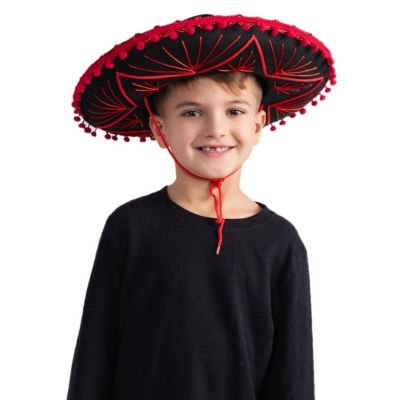 Red Mexican Sombrero Hat - Kids Image 1