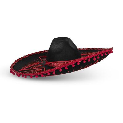Red Mexican Sombrero Hat - Kids Image 1