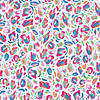 Red Multi Brushstroke Leopard Peel and Stick Wallpaper Image 1
