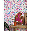 Red Multi Brushstroke Leopard Peel and Stick Wallpaper Image 1
