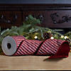 Red Plaid 4" X 10 Yds. Ribbon Wired Polyester Image 2