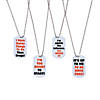 Red Ribbon Week Dog Tag Necklaces - 12 Pc. Image 1