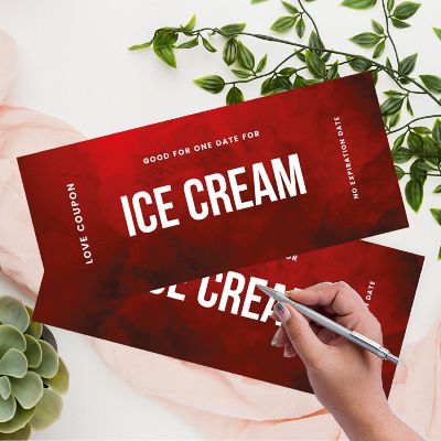 Red Romantic Love Coupons for Couples Image 1