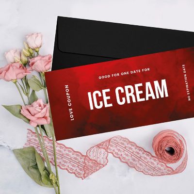 Red Romantic Love Coupons for Couples Image 2