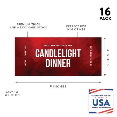 Red Romantic Love Coupons for Couples Image 3