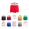 Red Round Disposable Plastic Tablecloths (84") - (48 Tablecloths) Image 3