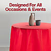 Red Round Disposable Plastic Tablecloths (84") - (48 Tablecloths) Image 4